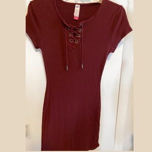 Maroon Bodycon Dress